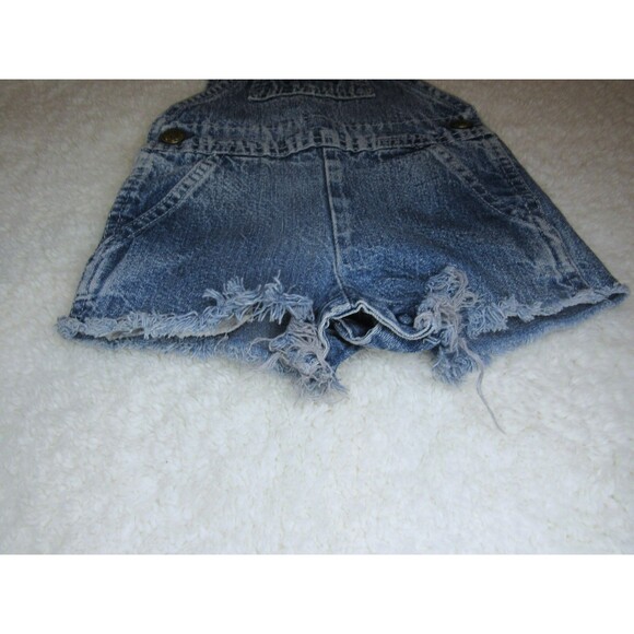 Vintage OshKosh B'Gosh Overalls Vestbak Genuine Shorts Denim Baby 3-6M USA - Picture 4 of 11